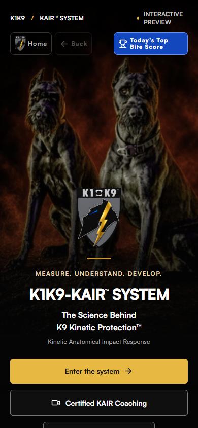 KAIR™ preview screenshot: Opening screen