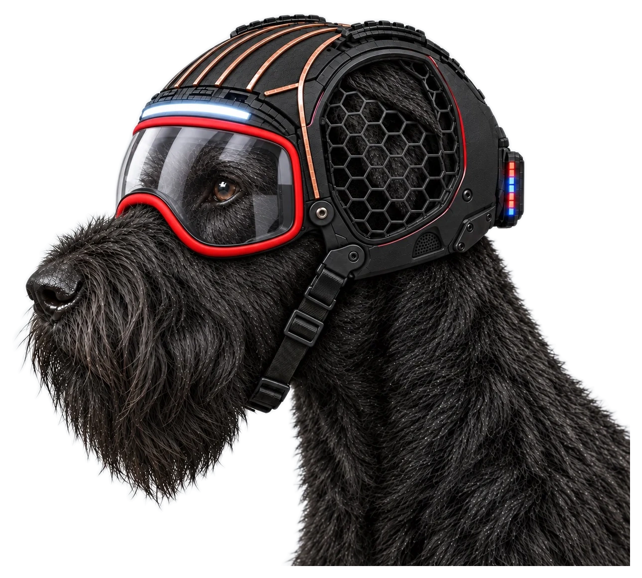 EKP canine helmet in profile