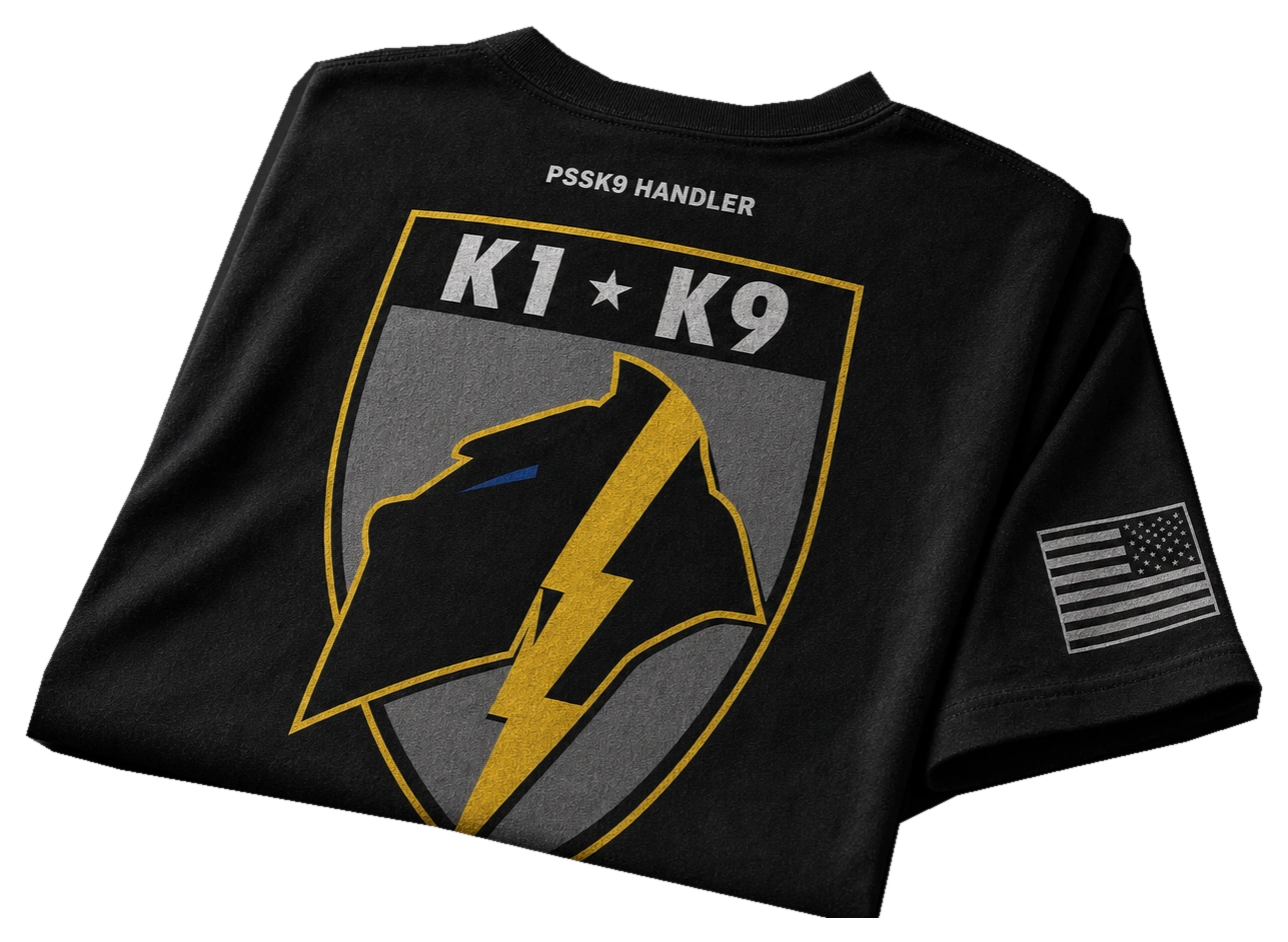 K1K9 · Heavyweight Tee · Kinetic Yellow · Black