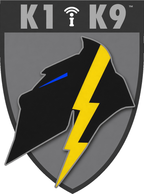 K1K9 SIGNALS yellow-lightning shield