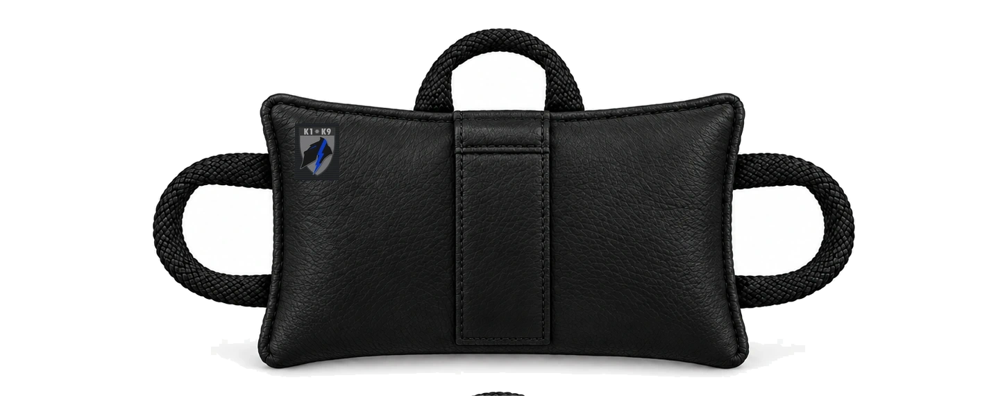 Gen 1 Production Design · KAIR™ PULSE leather bite pillow: exterior view