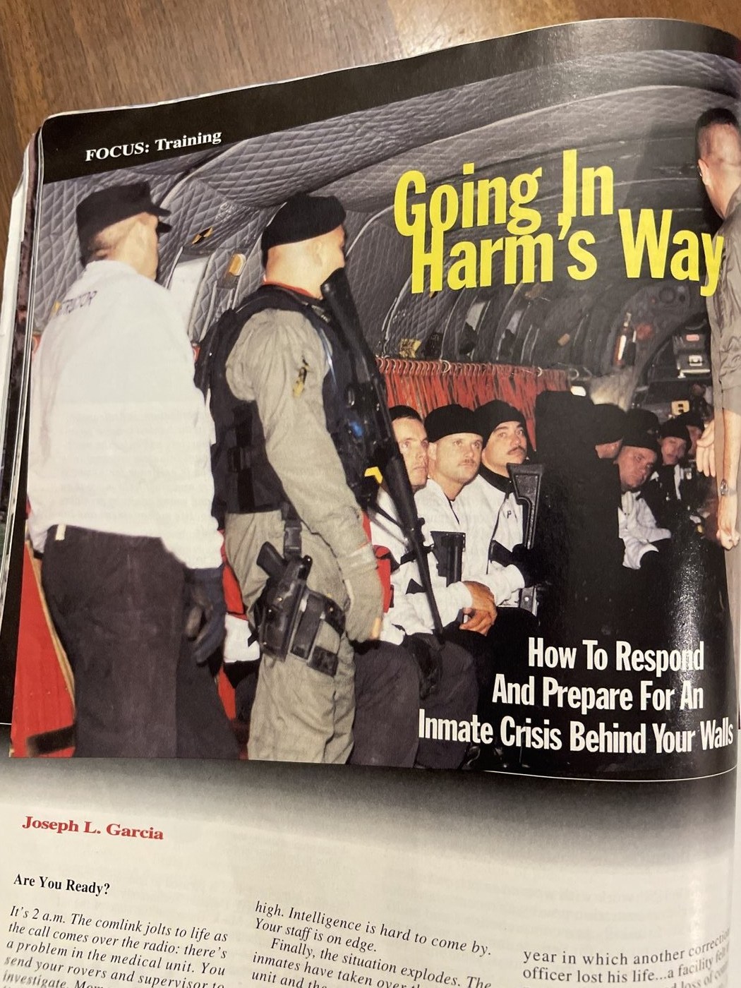 Going In Harm’s Way — article page 1